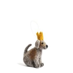 Terrier Gold Crown Christmas Decoration